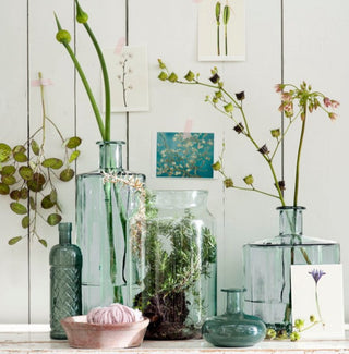 Flaschenvase Transparent - L