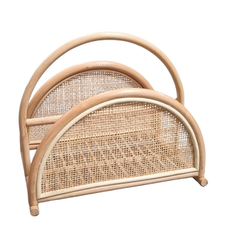 Zeitungskorb aus Rattan I Boho Korb